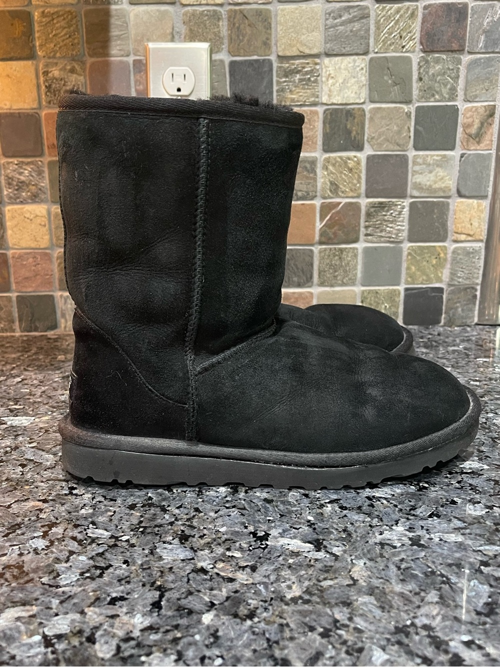 UGG Classic Short Boot in Black Suede Made in USA 2014 9
